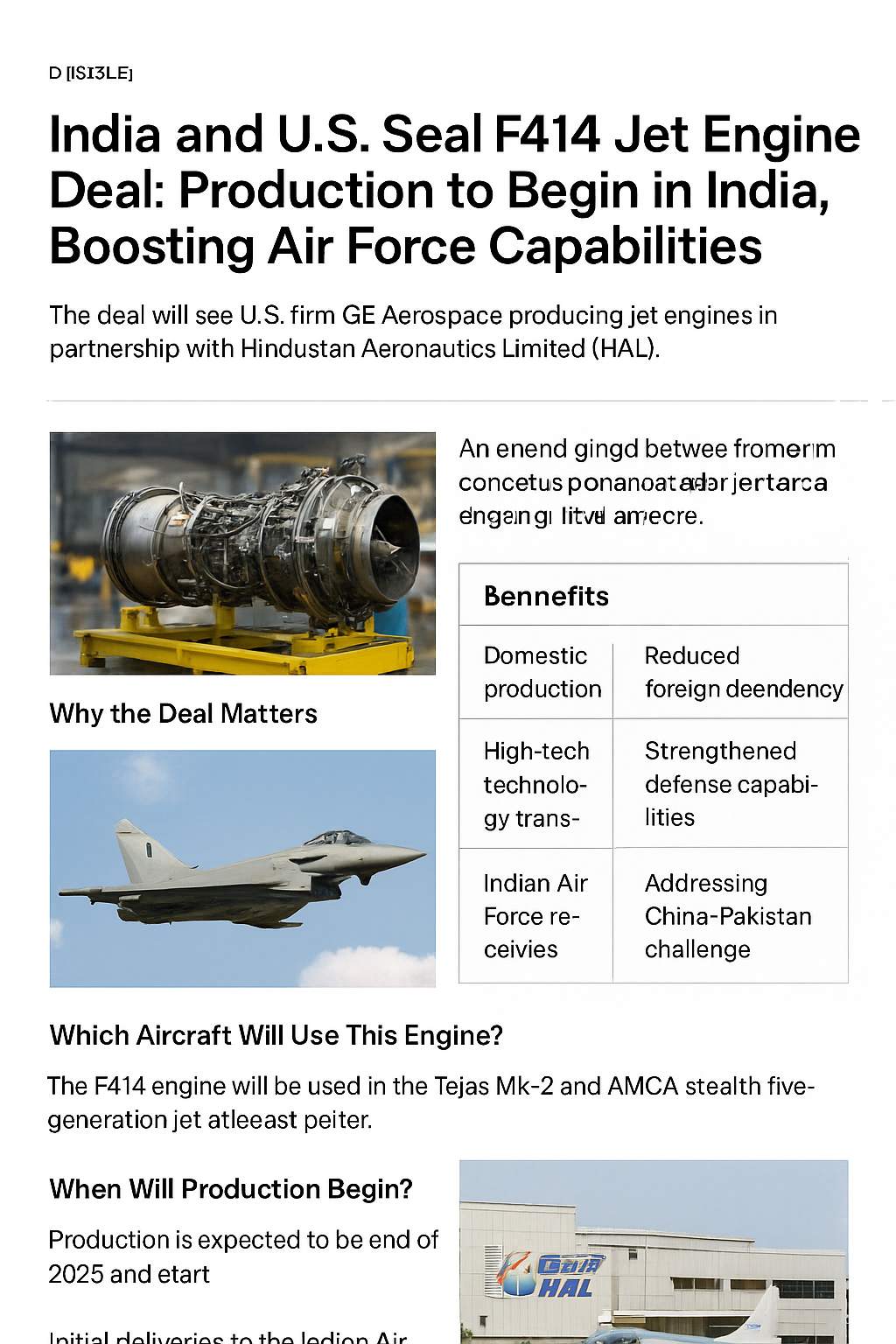 Strengthening Ties: The India-America Jet Engine Deal
